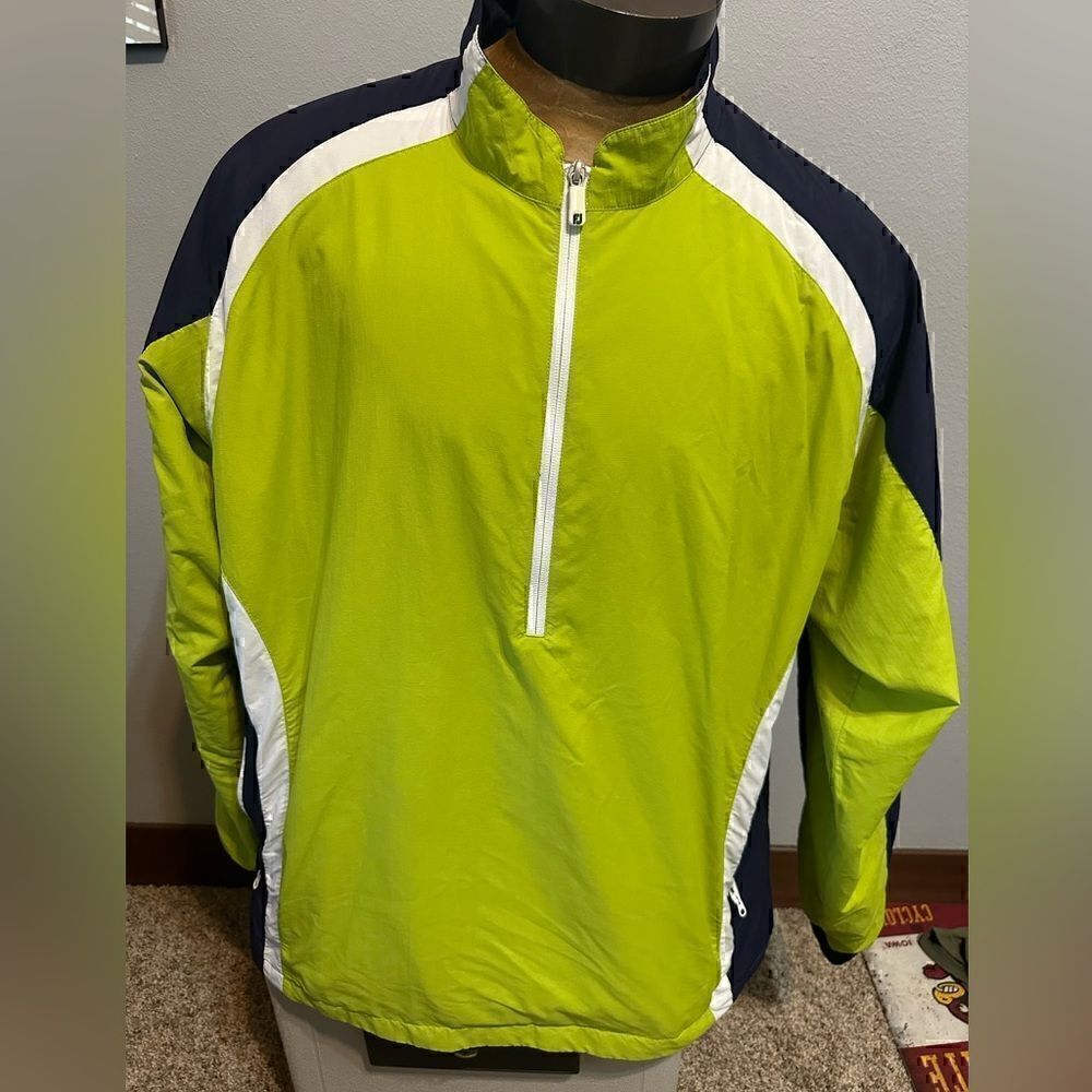 FootJoy Mens XL Half ZIP Multicolor Windbreaker Des Moines Golf